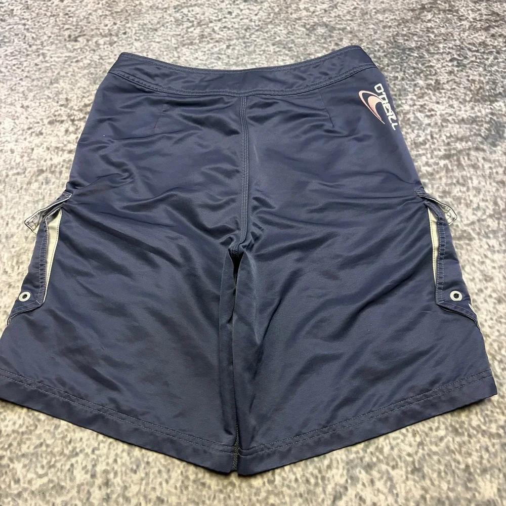 Vintage Y2K O'Neill Board Shorts Mens 31 Navy Blue Cargo Surf Skater Swim Trunks